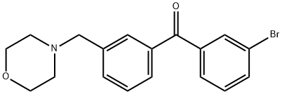 (3-溴苯基)(3-(吗啉甲基)苯基)甲酮, 898765-35-0, 结构式