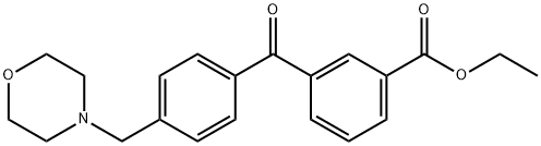 3-(4-(吗啉代甲基)苯甲酰基)苯甲酸乙酯, 898769-82-9, 结构式