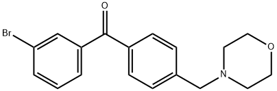 (3-溴苯基)(4-(吗啉甲基)苯基)甲酮, 898769-90-9, 结构式