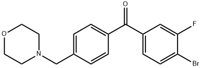 (4-溴-3-氟苯基)(4-(吗啉甲基)苯基)甲酮, 898770-20-2, 结构式