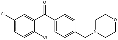 (2,5-二氯苯基)(4-(吗啉甲基)苯基)甲酮, 898770-59-7, 结构式