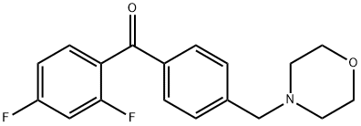 (2,4-二氟苯基)(4-(吗啉甲基)苯基)甲酮, 898770-65-5, 结构式