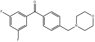 (3,5-二氟苯基)(4-(吗啉代甲基)苯基)甲酮, 898770-69-9, 结构式