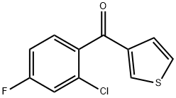 (2-氯-4-氟苯基)(噻吩-3-基)甲酮, 898771-41-0, 结构式