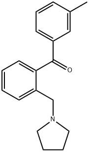 (2-(吡咯烷-1-基甲基)苯基)(间甲苯基)甲酮, 898774-05-5, 结构式