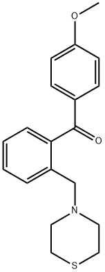 (4-甲氧基苯基)(2-(硫代吗啉甲基)苯基)甲酮, 898781-52-7, 结构式