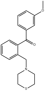 (3-甲氧基苯基)(2-(硫代吗啉甲基)苯基)甲酮, 898781-50-5, 结构式