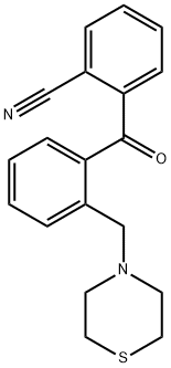 2-(2-(硫代吗啉甲基)苯甲酰基)苯甲腈, 898781-54-9, 结构式