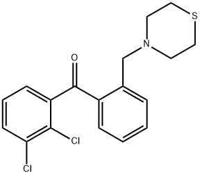 (2,3-二氯苯基)(2-(硫代吗啉甲基)苯基)甲酮, 898782-26-8, 结构式