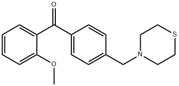 (2-甲氧基苯基)(4-(硫代吗啉甲基)苯基)甲酮, 898782-31-5, 结构式