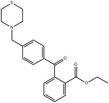 2-(4-(硫代吗啉甲基)苯甲酰基)苯甲酸乙酯, 898782-49-5, 结构式