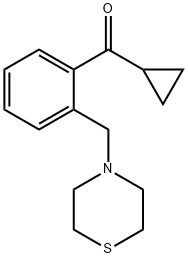 环丙基(2-(硫代吗啉代甲基)苯基)甲酮, 898782-52-0, 结构式