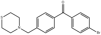 (4-溴苯基)(4-(硫代吗啉甲基)苯基)甲酮, 898782-61-1, 结构式