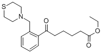 6-氧代-6-(2-(硫代吗啉甲基)苯基)己酸乙酯, 898782-64-4, 结构式