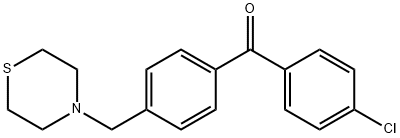 (4-氯苯基)(4-(硫代吗啉甲基)苯基)甲酮, 898782-65-5, 结构式