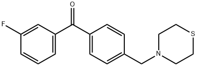 (3-氟苯基)(4-(硫代吗啉甲基)苯基)甲酮, 898782-67-7, 结构式