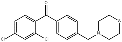 (2,4-二氯苯基)(4-(硫代吗啉甲基)苯基)甲酮, 898783-12-5, 结构式