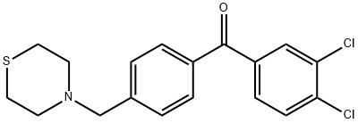 (3,4-二氯苯基)(4-(硫代吗啉甲基)苯基)甲酮, 898783-16-9, 结构式