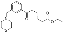 6-氧代-6-(3-(硫代吗啉甲基)苯基)己酸乙酯, 898788-22-2, 结构式