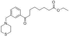 8-氧代-8-(3-(硫代吗啉甲基)苯基)辛酸乙酯, 898788-26-6, 结构式