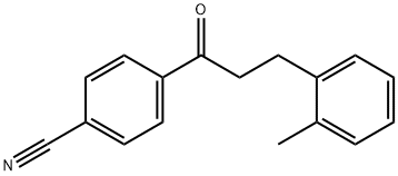 4-(3-(邻甲苯基)丙酰基)苯甲腈, 898789-26-9, 结构式
