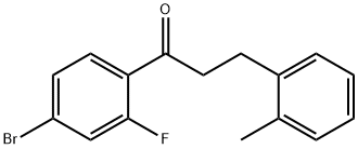 1-(4-溴-2-氟苯基)-3-(邻甲苯基)丙-1-酮, 898789-82-7, 结构式