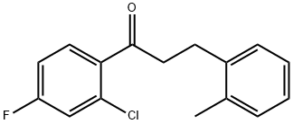 1-(2-氯-4-氟苯基)-3-(邻甲苯基)丙-1-酮, 898789-85-0, 结构式