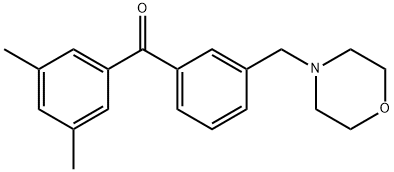 (3,5-二甲基苯基)(3-(吗啉代甲基)苯基)甲酮, 898791-77-0, 结构式