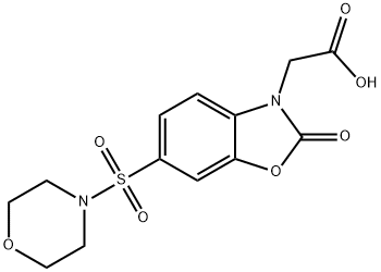 2-(6-吗啉-4-基磺酰基-2-氧代-1,3-苯并恶唑-3-基)乙酸, 899708-44-2, 结构式