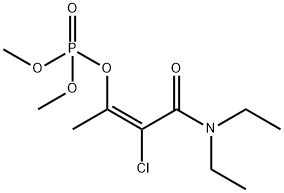 (E)-2-chloro-3-dimethoxyphosphoryloxy-N,N-diethyl-but-2-enamide, 297-99-4, 结构式