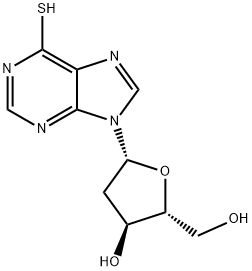 6-巯基嘌呤-2-脱氧核苷, 2239-64-7, 结构式