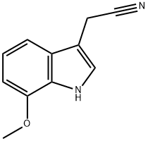 7-甲氧基吲哚-3-乙腈, 2436-18-2, 结构式