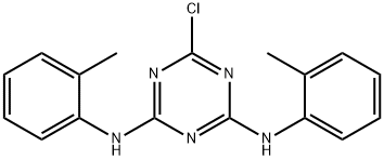 [4-氯-6-[(2-甲基苯基)氨基]-S-三嗪-2-基]-(2-甲基苯基)胺, 2515-29-9, 结构式