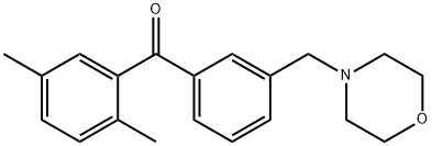 (2,5-二甲基苯基)(3-(吗啉代甲基)苯基)甲酮, 898765-59-8, 结构式