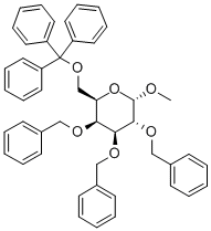 甲基 2,3,4-三-O-(苯基甲基)-6-O-(三苯基甲基)-ALPHA-D-吡喃半乳糖苷, 2595-06-4, 结构式