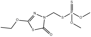 O,O-二甲基S-(5-乙氧基-1,3,4-噻二唑-2(3H)-酮基-(3)-甲基)二硫代磷酸酯, 2669-32-1, 结构式