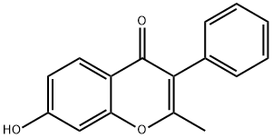 7-羟基-2-甲基-3-苯基苯并吡喃-4-酮, 2859-88-3, 结构式