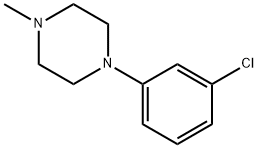 1-(3-氯苯基)-4-甲基哌嗪, 20011-11-4, 结构式