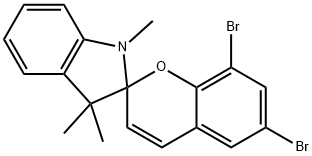 6,8-二溴-1`,3`-二氢-1`,3`,3`-三甲基螺[2H-1-苯并吡喃并-2,2`-(2H)-吲哚], 20200-62-8, 结构式
