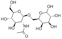 6-O-（2-乙酰氨基-2-脱氧-3-B-d-D-吡喃葡萄糖基）-D-吡喃半乳糖, 20212-77-5, 结构式