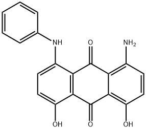 1-氨基-4,5-二羟基-8-(苯氨基)-9,10-蒽二酮, 20241-77-4, 结构式