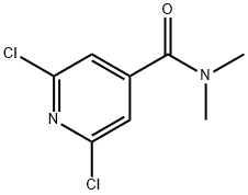 2,6-二氯-N,N-二甲基吡啶-4-甲酰胺, 20373-58-4, 结构式