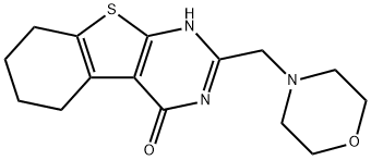 5,6,7,8-四氢-2-(4-吗啉基甲基)[1]苯并噻吩并[2,3-D]嘧啶-4(1H)-酮, 20887-01-8                                        , 结构式