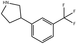 3-[3-(三氟甲基)苯基]吡咯烷盐酸盐, 21767-35-1, 结构式