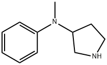 N-甲基-N-苯基吡咯烷-3-胺, 22106-67-8, 结构式