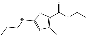 4-甲基-2-(丙基亚氨基)-2,3-二氢噻唑-5-羧酸乙酯, 22900-84-1, 结构式