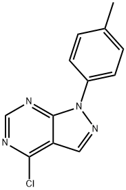 4-氯-1-(对甲苯)-1H-吡唑并[3,4-D]嘧啶, 23000-47-7, 结构式