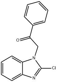 2-(2-氯-1H-苯并咪唑-1-基)-1-苯乙酮, 23085-45-2, 结构式