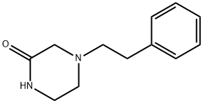 4-苯乙基哌嗪-2-酮, 23099-72-1, 结构式