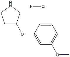 3-(3-甲氧基苯氧基)吡咯烷盐酸盐, 23123-08-2, 结构式